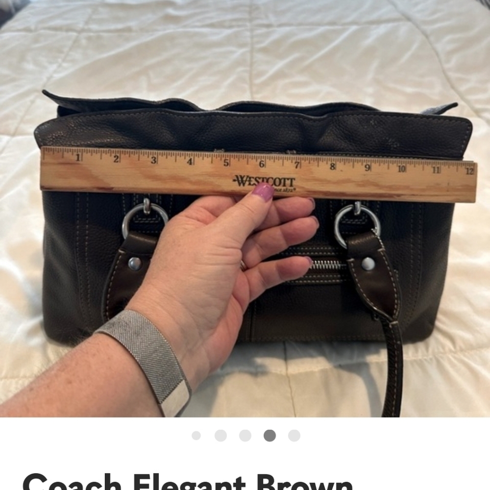 Coach Elegant Brown Leather Handbag